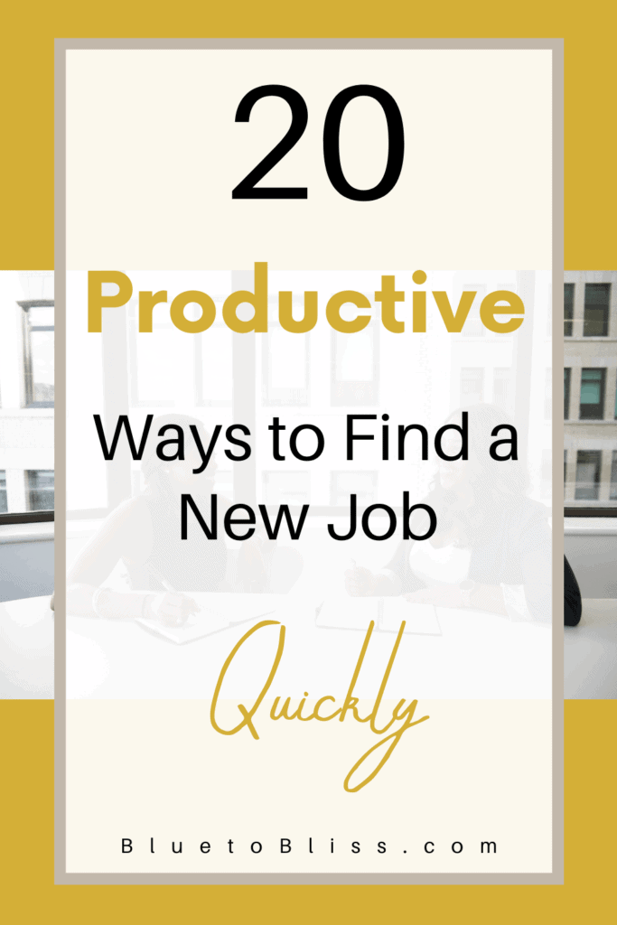 pin for how to find a new job quickly