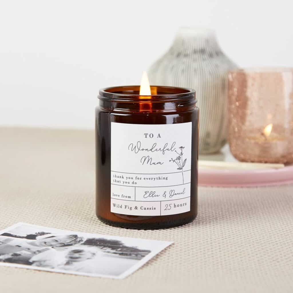Personalized candle for what is the best gift for Mother's Day