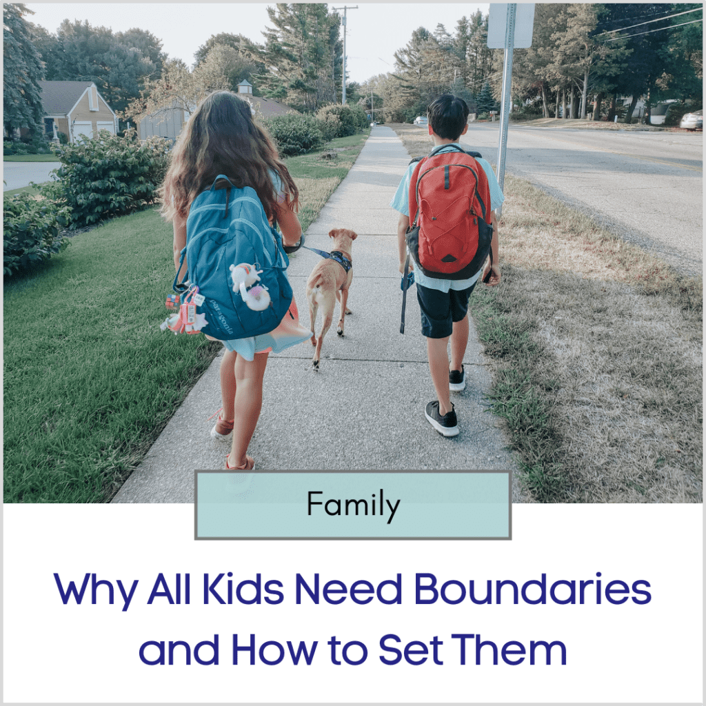 Photo link to an article titled "Why All Kids Need Boundaries and How to Set Them"