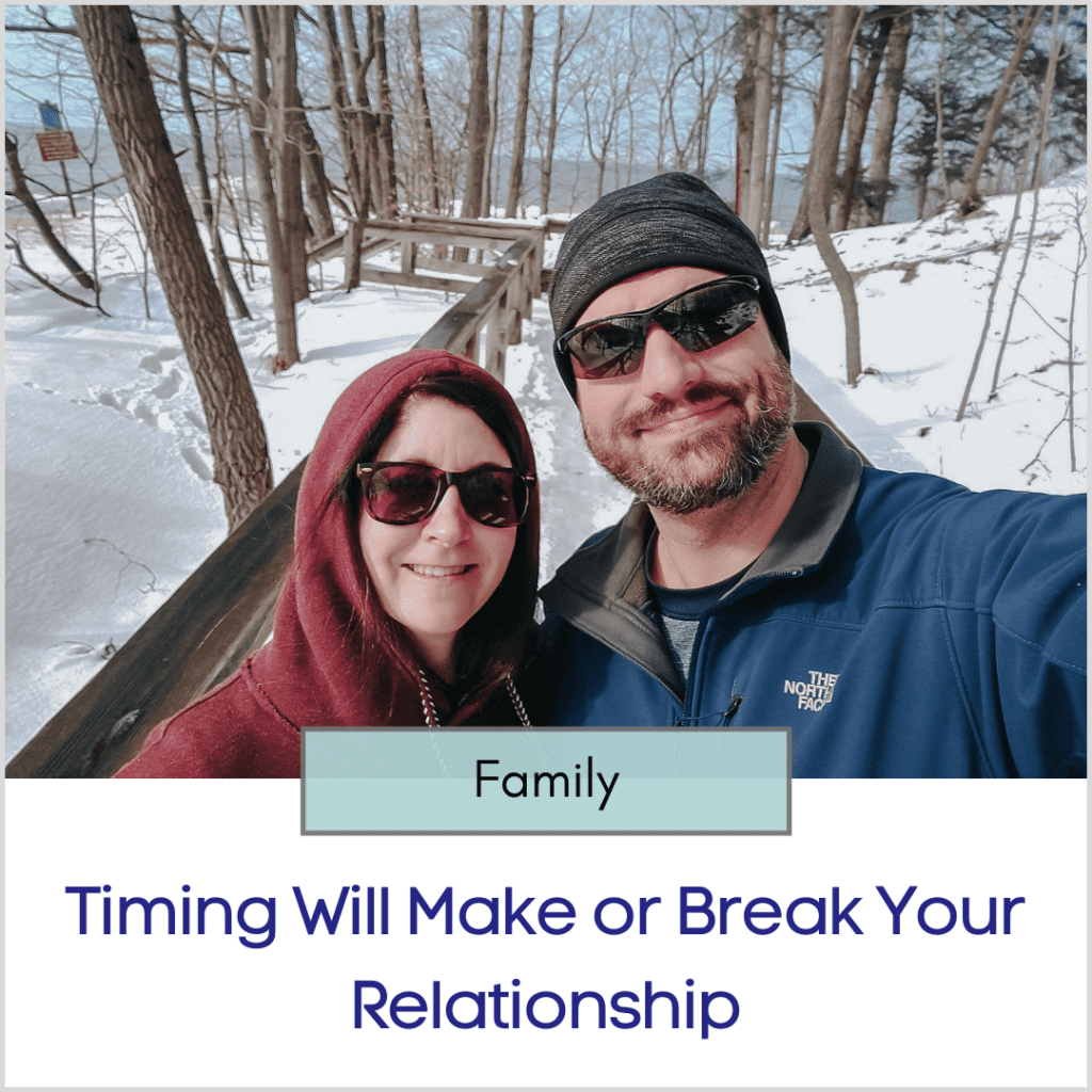Photo link to an article titled "Timing Will Make or Break Your Relationship"