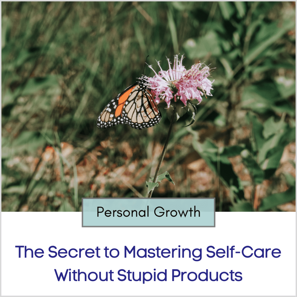 Photo link to an article titled "The Secret to Mastering Self-Care Without Stupid Products"