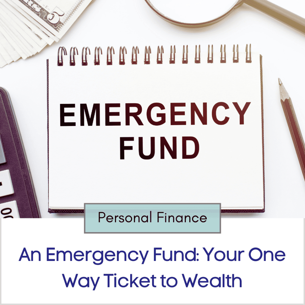 A note to start an emergency fund right away