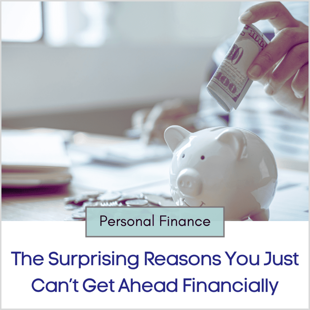 Saving money in a piggy bank to get ahead financially