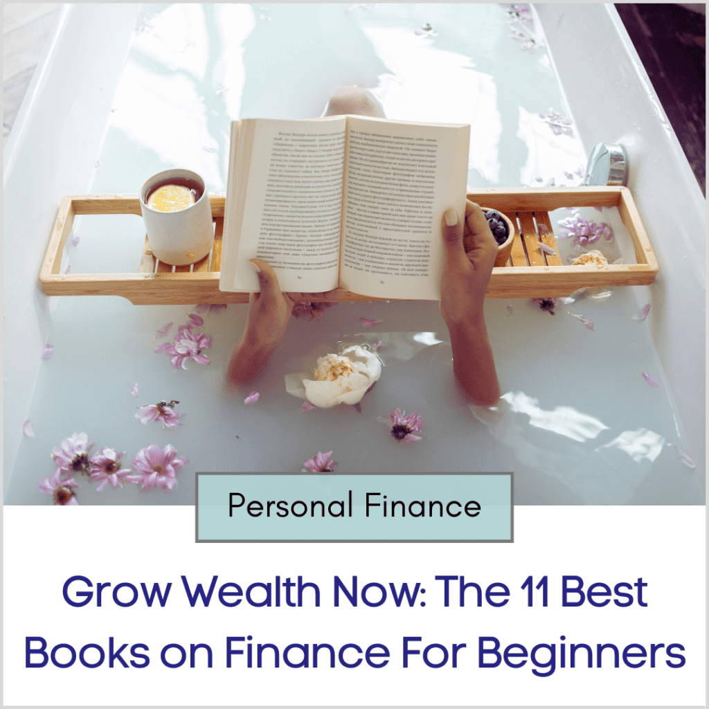 Reading the best books on finance for beginners in the bathtub
